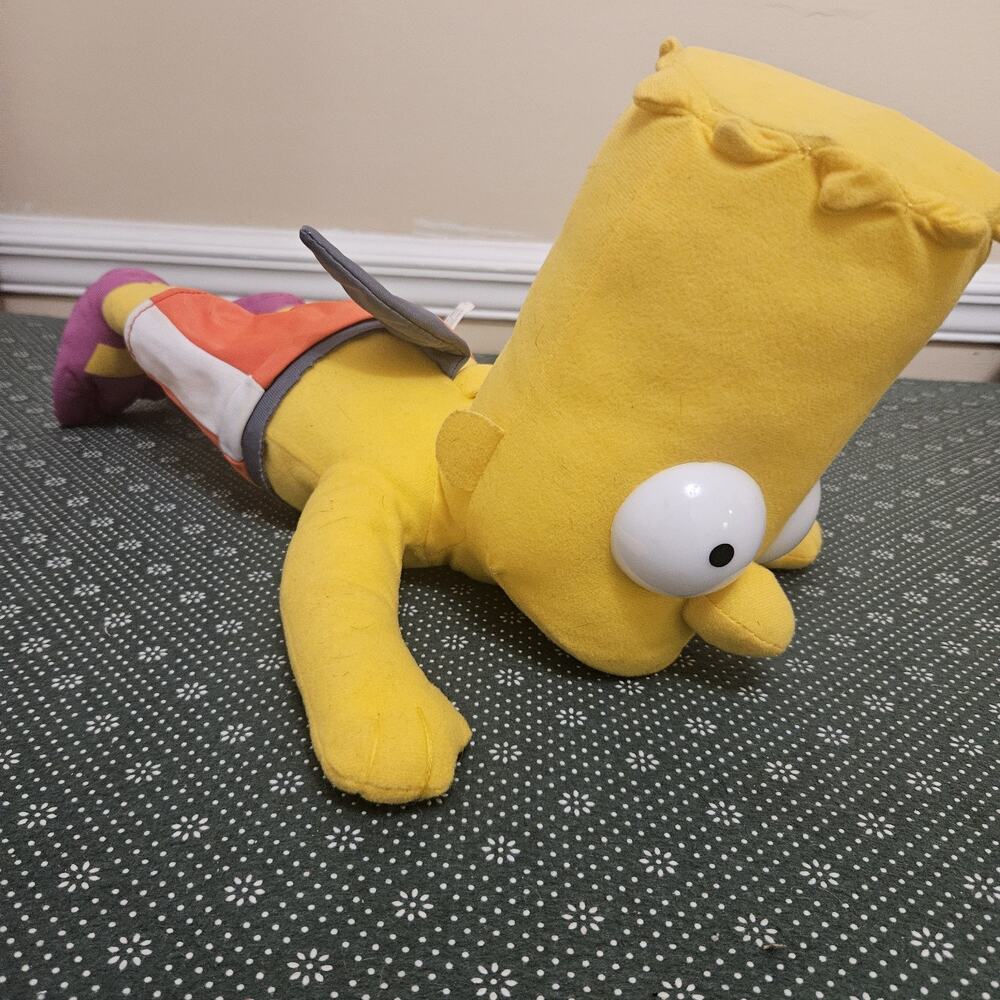 Simpsons Bart Shark Fin Swimming‎ Trunks Stuffed Plush 19” Toy Factory